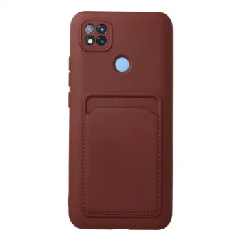 Xiaomi Redmi 9c Kılıf Kelvin Kartvizitli Silikon - Bordo
