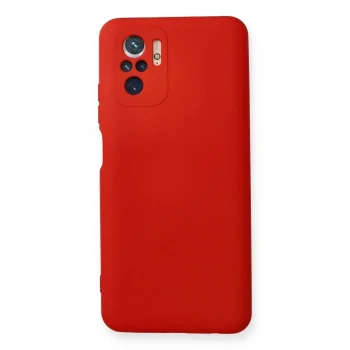 Xiaomi Redmi Note 10 Kılıf Nano İçi Kadife Silikon - Kırmızı