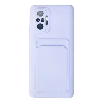 Xiaomi Redmi Note 10 Pro Kılıf Kelvin Kartvizitli Silikon - Lila