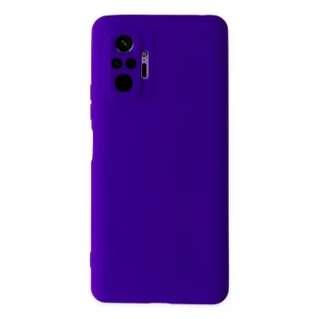 Xiaomi Redmi Note 10 Pro Kılıf Nano İçi Kadife Silikon - Mor