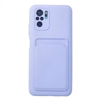 Xiaomi Redmi Note 10s Kılıf Kelvin Kartvizitli Silikon - Lila