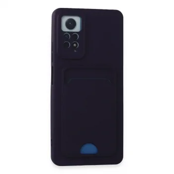 Xiaomi Redmi Note 11 Pro Kılıf Kelvin Kartvizitli Silikon - Derin Mor