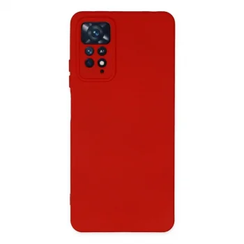 Xiaomi Redmi Note 11 Pro Kılıf Nano İçi Kadife Silikon - Kırmızı