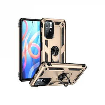 Xiaomi Redmi Note 11t Kılıf Sofya Yüzüklü Silikon Kapak - Gold