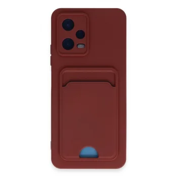 Xiaomi Redmi Note 12 4g Kılıf Kelvin Kartvizitli Silikon - Bordo