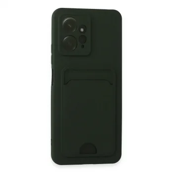 Xiaomi Redmi Note 12 4g Kılıf Kelvin Kartvizitli Silikon - Koyu Yeşil