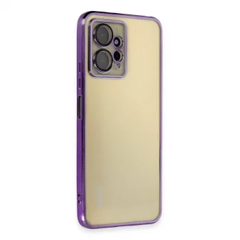 Xiaomi Redmi Note 12 4g Kılıf Razer Lensli Silikon - Mor