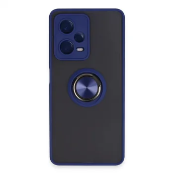 Xiaomi Redmi Note 12 5g Kılıf Montreal Yüzüklü Silikon Kapak - Lacivert