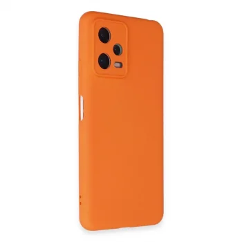 Xiaomi Redmi Note 12 5g Kılıf Nano İçi Kadife Silikon - Turuncu