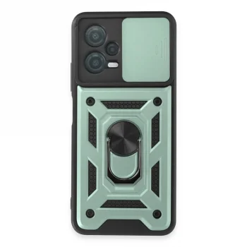 Xiaomi Redmi Note 12 5g Kılıf Pars Lens Yüzüklü Silikon - Yeşil