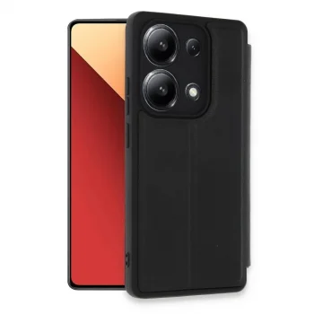 Xiaomi Redmi Note 13 4g Kılıf Flip Cover - Siyah