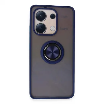 Xiaomi Redmi Note 13 4g Kılıf Montreal Yüzüklü Silikon Kapak - Lacivert