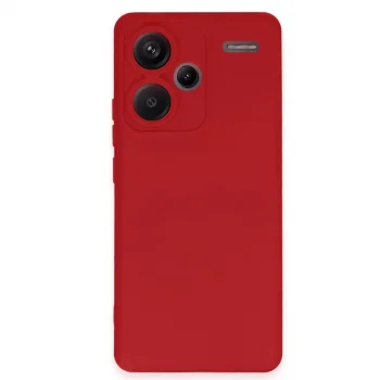 Xiaomi Redmi Note 13 Pro Plus Kılıf Nano İçi Kadife Silikon - Kırmızı
