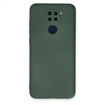 Xiaomi Redmi Note 9 Kılıf Nano İçi Kadife Silikon - Koyu Yeşil