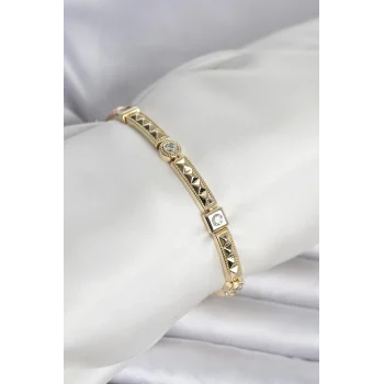 Xuping Punta Model Gold Renk Kadın Bileklik
