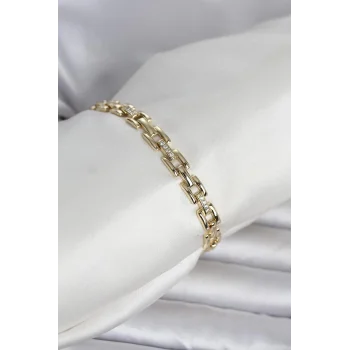 Xuping Zincir Model Gold Renk Kadın Bileklik