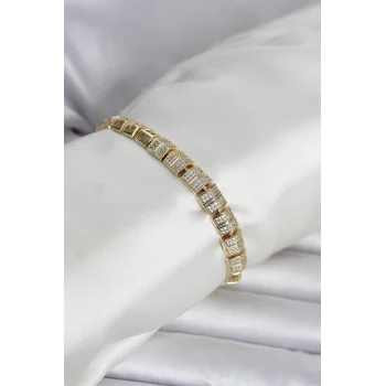 Xuping Zirkon Taşlı Gold Renk Kadın Bileklik
