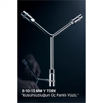 Y-Tipi 3lü Lokma Anahtar - Yüksek Mukavemetli Krom Vanadyum Çelik - Bisiklet ve Motor Bakım Kiti