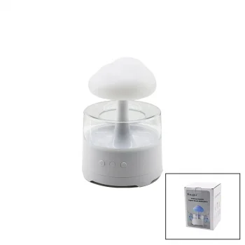 YAĞMUR BULUTU - BT SPEKAER HOPARLÖR 300ML USB ŞARJLI - RENKLİ LEDLİ IŞIK - KUMANDALI HAVA NEMLENDİRİCİ BUHAR MAKİNE - KOKU GİDERİCİ (5047)