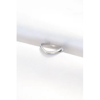 Yassı Silver Renk Ayarlanabilir Yüzük