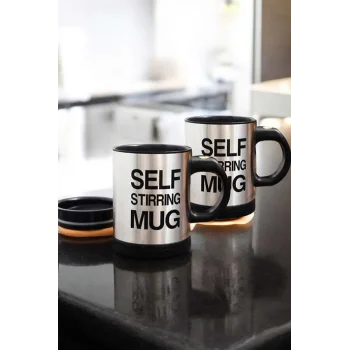 Yazılı Mug Kupa Karıştırıcı Özelliği Ve Paslanmaz Çelik