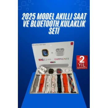 Yeni Nesil 7 Kordonlu Arama Bildirim Özellikli Kulaklık Hediyeli Akıllı Saat