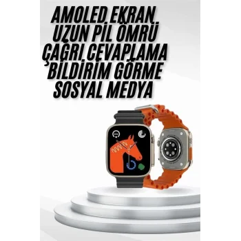 Yeni Nesil Akıllı Saat Müzik Dinleme Bildirim Görme Sesli Asistan Desteği