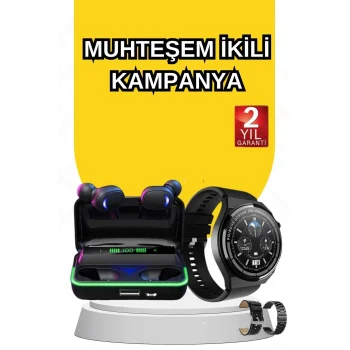 Yeni Nesil Akıllı Saat Ve Bluetooth Kulaklık Titreşim Bildirimleri Uyku Takibi