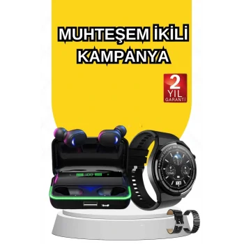 Yeni Nesil Akıllı Saat Ve Bluetooth Kulaklık Titreşim Bildirimleri Uyku Takibi