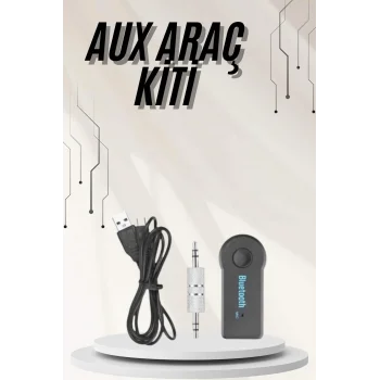 Yeni Nesil Bluetooth Aux Araç Kiti Siyah TV Tablet Telefon Araç Araba
