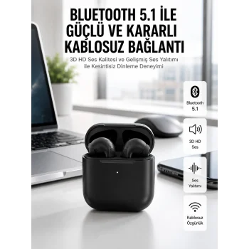 Yeni Nesil Bluetooth Kulaklık İOS Android Uyumlu HD Ses Performansı