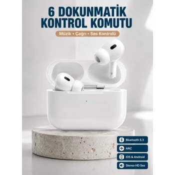 Yeni Nesil Pro Bluetooth Kulaklık Android ve İOS Uyumlu Dokunmatik Kontrol