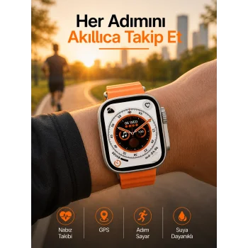 Yeni Nesil Ultra Akıllı Saat Adımsayar Uyku Takibi Nabız Sensörü Yeni Nesil