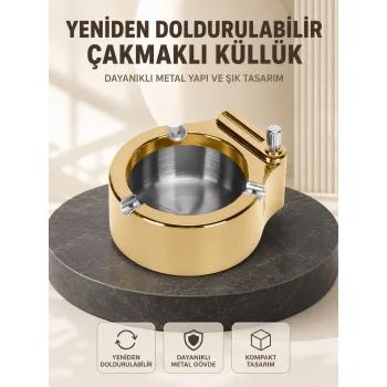 Yeniden Doldurulabilir Çakmaklı Küllük Dayanıklı Yapı