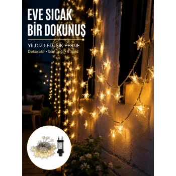 Yıldız Led Işık 5 Metre Dekoratif Aydınlatma Günışığı Yeni Nesil