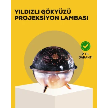 Yıldızlı Gökyüzü Efektli Uzay Temalı Nemlendirici Lamba
