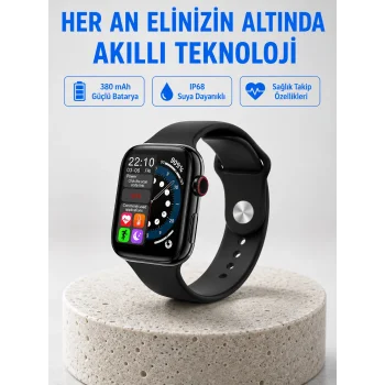 Yüksek Çözünürlüklü 1.9 Akıllı Saat – 5-6 Gün Aktif Kullanım, Şık ve Modern Tasarım