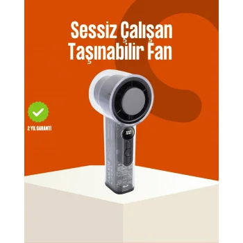Yüksek Hızlı Şarjlı Fan | Kamp, Ofis ve Açık Hava İçin İdeal