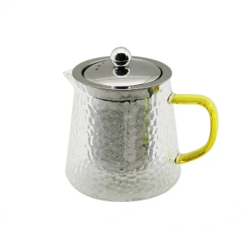 YUVARLAK KABARTMALI - BOROSİLİKAT  CAM DEMLİK 550ML (5047)