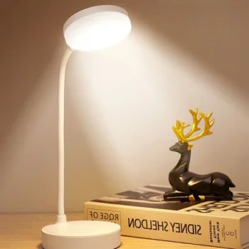 Yuvarlak USBli Dokunmatik 3 Kademeli 360 Derece  Özel Göz Korumalı Led Lityum Masa Lambası (5047)