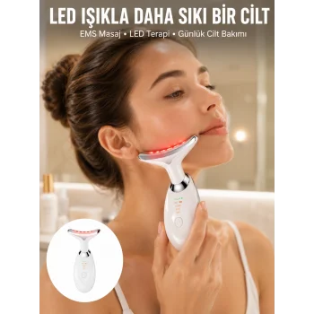 Yüz ve Boyun İçin LED Işık Terapili Bakım Cihazı Yeni Nesil