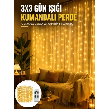 Zaman Ayarlı 8 Modlu Günışığı Perde Led Işık USB Çalışma Yeni Nesil