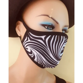 Zebra Desen Yıkanabilir Maske