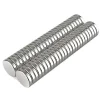 10 Adet 10x2mm Yuvarlak Neodyum Mıknatıs Güçlü Magnet Nikel Kaplamalı