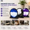 10 INC - 25CM RENKLİ SULU CAM KUM SAATİ HAREKETLİ AYNA MODELİ (5047)