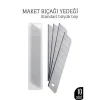 10lu Kobalt Çelik Maket Bıçağı Yedek Uç Seti – Dayanıklı ve Keskin 18 mm