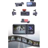 1080P 3 Lensli WİFİ Araç İçi Kameralı Ekran DVR Kaydedici Gece Görüşlü
