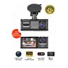 1080p Dash Cam Full Hd Araç İçi Kamera Ön Arka Ve İç Kayıt 3 Kamera Gece Görüşlü G Sensör Geniş Açı