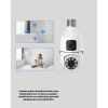 1080P WiFi Ampul Kamera Uzaktan Erişimli Hareket Sensörlü Gece Görüşlü