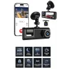 1080p Wifi Full Hd Araç Içi Kamera Arka Ön Iç Kayıt 3 Kamera Gece Görüşlü Gsensör Geniş Açı